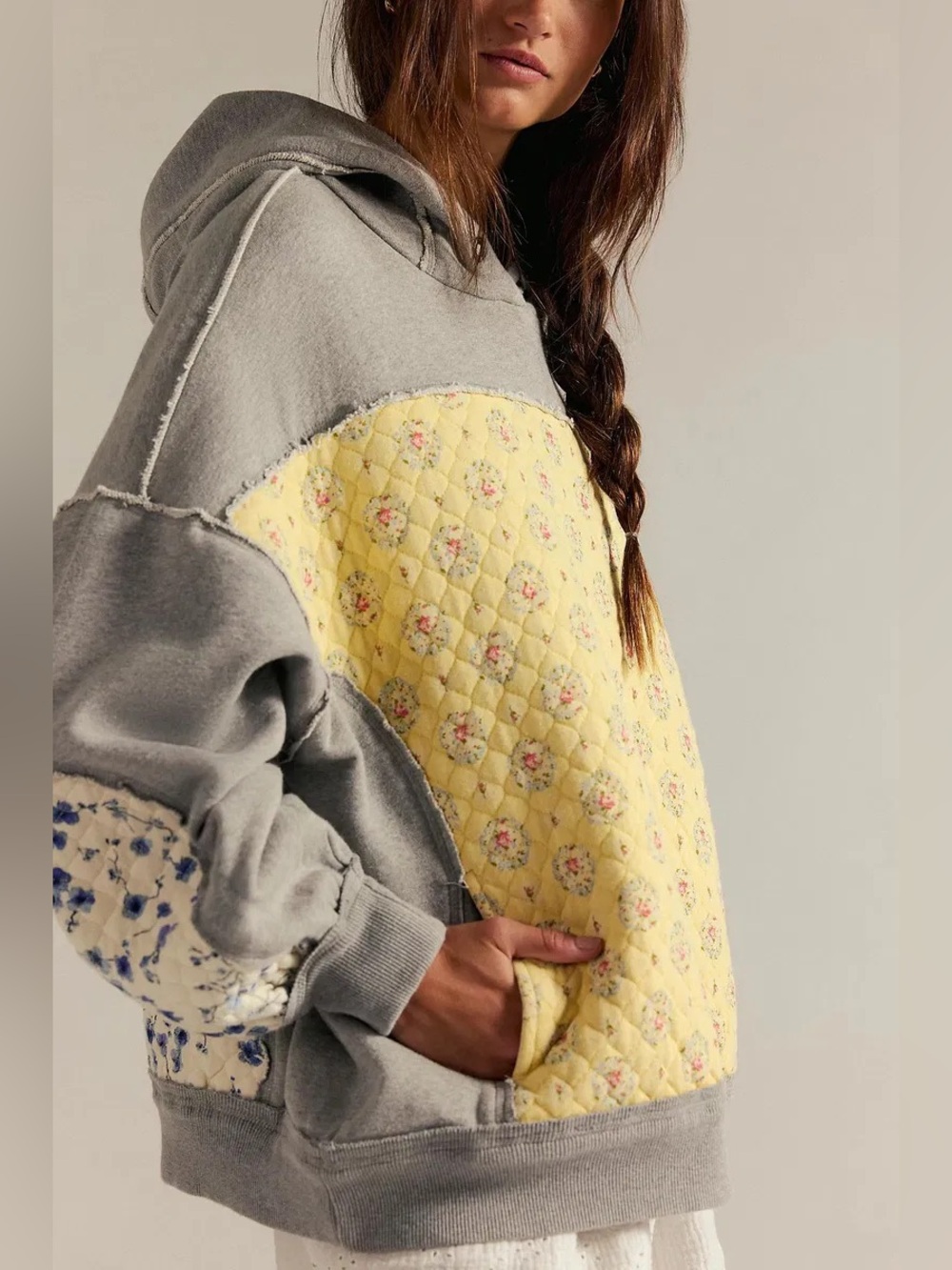 NWT! Free People We The Free Get Ditsy Hoodie Sz Small - Picture 4 of 4